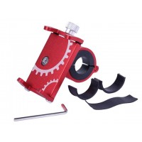 Держатель телефона ( крепление на руль) HFCM-08 алюминий красный