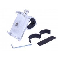 Держатель телефона ( крепление на руль) HFCM-09 алюминий серебро