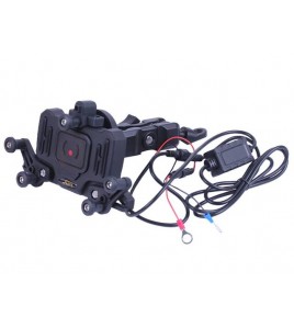 Держатель телефона ( крепление на руль) HFCM-34 с ручкой и беспроводной зарядкой