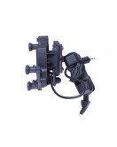 Держатель телефона ( крепление на руль) HFCM-34 с ручкой и беспроводной зарядкой