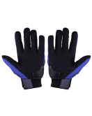 Мотоперчатки черные с синим текстиль size L MS06
