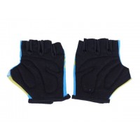 Мотоперчатки (короткие) желтый с голубым, детские, size М ZS01