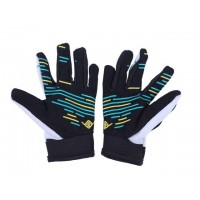 Мотоперчатки черный+желтый+голубой, детские, size S ZS04