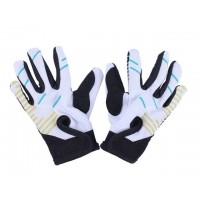 Мотоперчатки черный+желтый+голубой, детские, size L ZS04