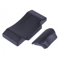 Кофр прямоугольный для мотоцикла алюминиевый черный, со спинкой и двумя замками 65л - TTG