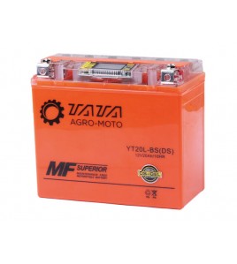 Аккумулятор гелевый YT20L-BS 18АH 177*88*155 мм оранжевый, С ДИСПЛЕЕМ - OUTDO