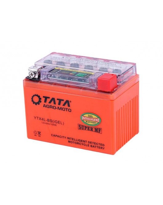 Аккумулятор гелевый YTX4L-BS 4AH 113*70*85 мм оранжевый, С ИНДИКАТОРОМ - OUTDO