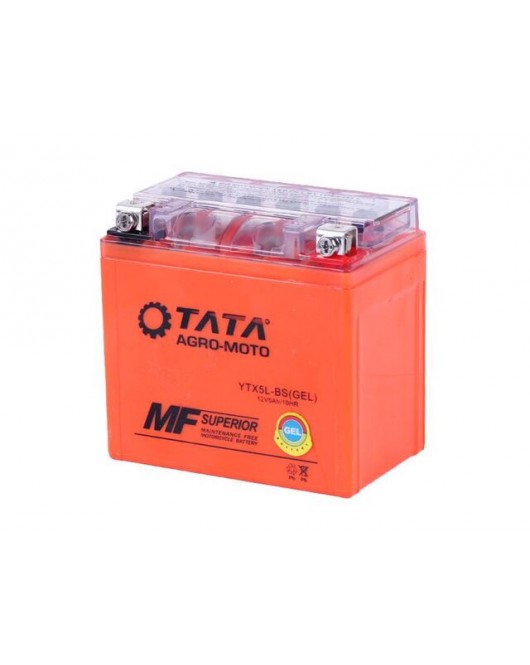 Аккумулятор гелевый YTX5L-BS 5АH 113*70*106 мм оранжевый - OUTDO