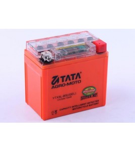 Аккумулятор гелевый, 5АH-YTX5L-BS, оранж., 114*70*106 мм, С ИНДИКАТОРОМ - OUTDO