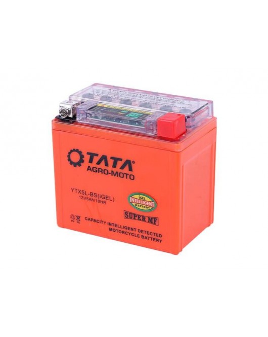 Аккумулятор гелевый YTX5L-BS 5АH 113*70*106 мм оранжевый, С ИНДИКАТОРОМ - OUTDO