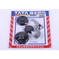 Натяжитель цепи, к-т: ролики 3 шт. + коромысло - Дельта/Альфа - Premium