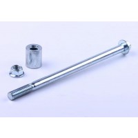 Ось колеса переднего диаметр 10 мм в комплекте - Дельта/Альфа