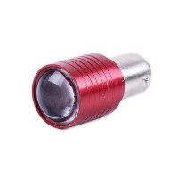 Лампа диодная линза стопа двухконтактная S25 красный - AM