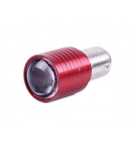 Лампа диодная линза стопа двухконтактная S25 красный - AM