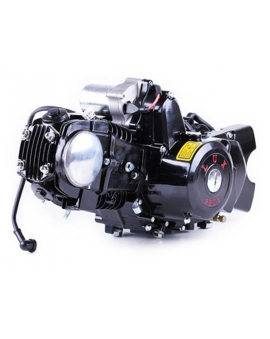 Двигатель 110CC - Дельта/Альфа/Актив, механика + эл.стартер + карбюратор - алюминиевая ЦПГ, BLACK - TATA LUX