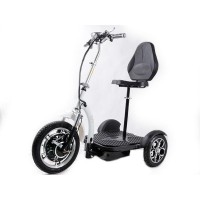 Электросамокат с сиденьем (сиденье - спинка, передний амортизатор) (белый) T06-3 48V500W 12AH - SM