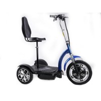 Электросамокат с сиденьем (сиденье - спинка, передний амортизатор) (синий) T06-3 48V500W 12AH - SM