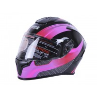 Шлем MD-813 черный с сиреневым size S - VIRTUE