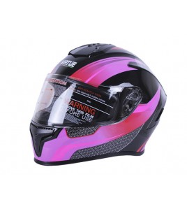 Шлем MD-813 черный с сиреневым size L - VIRTUE