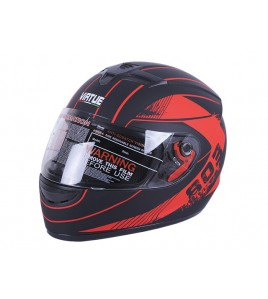 Шлем MD-803 черный матовый с красным size S - VIRTUE