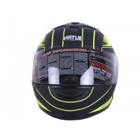 Шлем MD-803 черный матовый с желтым size S - VIRTUE
