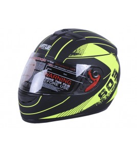 Шлем MD-803 черный матовый с желтым size L - VIRTUE