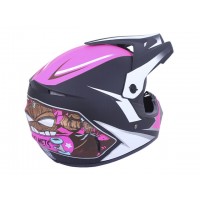 Шлем MD-905 черный,белый,малиновый size L - VIRTUE