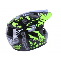 Шлем MD-905 черный с салатовым size М - VIRTUE