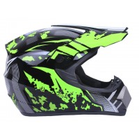 Шлем MD-905 черный с салатовым size М - VIRTUE