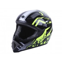 Шлем MD-905 черный с салатовым size XS - VIRTUE УЦЕНКА