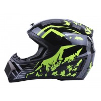 Шлем MD-905 черный с салатовым size XS - VIRTUE УЦЕНКА