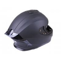 Шлем MD-820-1 черный матовый, стекло синий хамелеон size ХS - VIRTUE УЦЕНКА