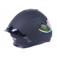 Шлем MD-820-1 черный матовый, стекло желтый хамелеон size L - VIRTUE