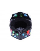 Шлем MD-911 черный с цветной графикой size S + очки - VIRTUE