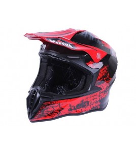 Шлем MD-902 черный с красным size ХS - VIRTUE