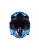 Шлем MD-902 черный с голубым size L - VIRTUE
