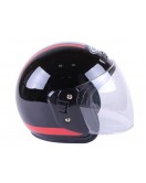 Шлем MD-В201 (открытый) черный с красным - VIRTUE