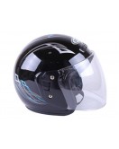 Шлем MD-В201 (открытый) черный с синим - VIRTUE