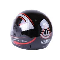 Шлем MD-А105 (с бородой) черный с красным - VIRTUE