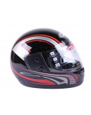 Шлем MD-А105 (с бородой) черный с красным - VIRTUE