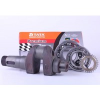 Коленвал в сборе + шестерня - ZUBR original - 195N - Premium