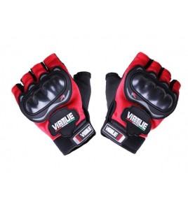 Мотоперчатки YM001-15 (короткие) красные size L