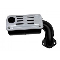 Глушитель с коленом (под 2 отверстия) тип 2 - 195N YBX