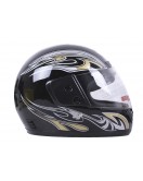 Шлем MD-А105 (с бородой) черный с золотистым - VIRTUE