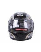 Шлем MD-А105 (с бородой) черный с золотистым - VIRTUE