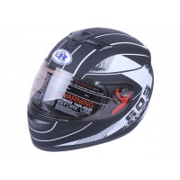 Шлем MD-803 черный с белым матовый size L - VIRTUE