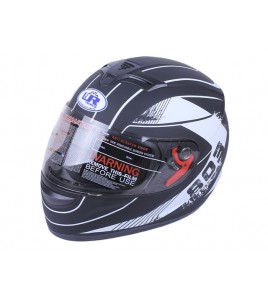 Шлем MD-803 черный с белым матовый size L - VIRTUE