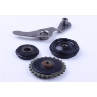 Натяжитель цепи, к-т: ролики 3 шт. + коромысло - Дельта/Альфа - TTG