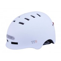 Шлем защитный белый с габаритным фонарем size L - TTG