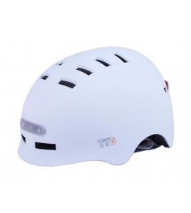 Шлем защитный белый с габаритным фонарем size L - TTG